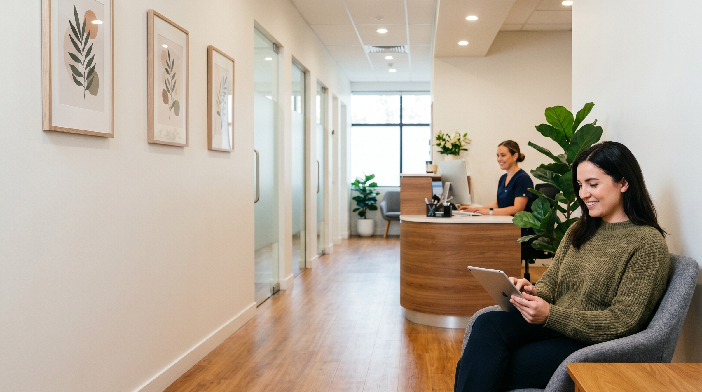 New Patient Completing Forms At Mohip Dental Wellington Fl